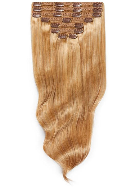 24 Inch Deluxe Clip in Hair Extensions #16 Light Golden Blonde