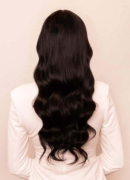 20 Inch Full Volume Clip in Hair Extensions #1B Natural Black