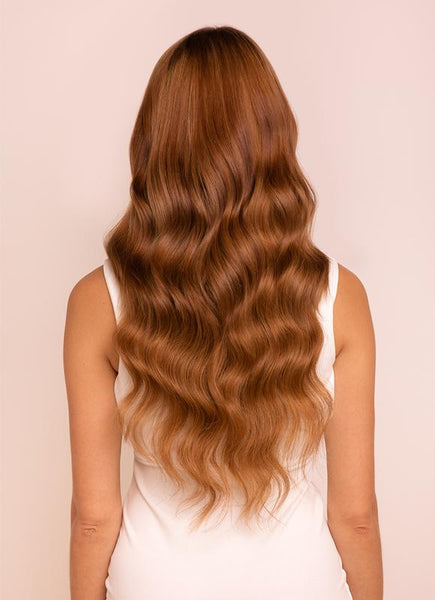 24 Inch Deluxe Clip in Hair Extensions #6 Light Chestnut Brown