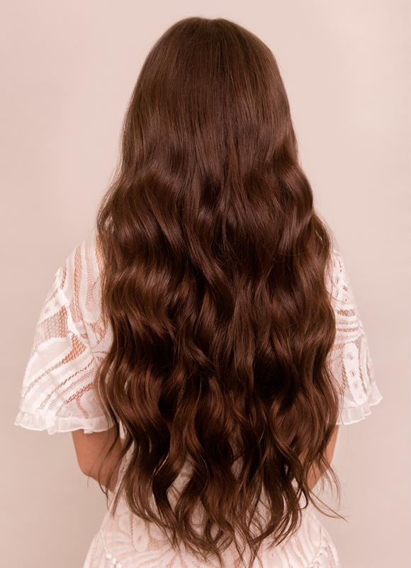 24 Inch Tape Hair Extensions 4 Medium Brown