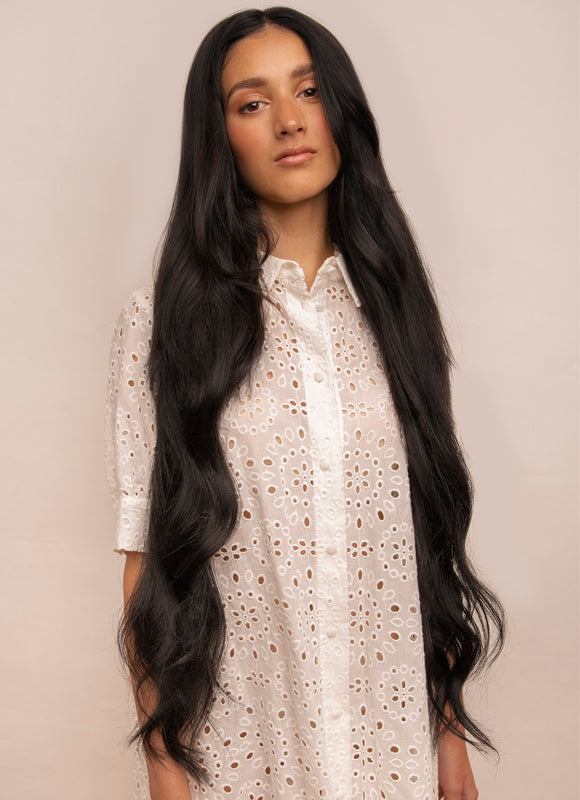 30 Inch Ultimate Volume Clip in Hair Extensions 1 Jet Black