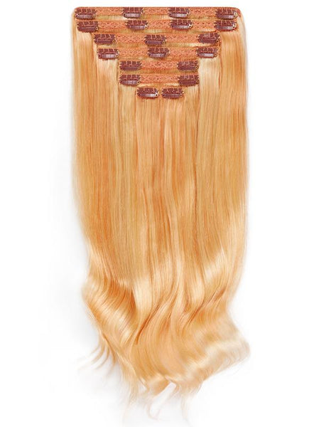 16 Inch Full Volume Clip in Hair Extensions #27/613 Blonde Mix