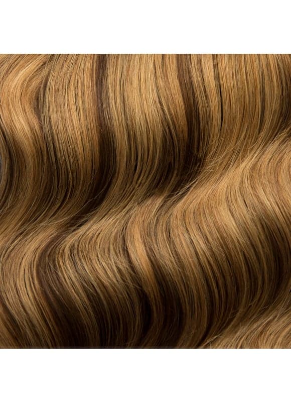 16 inch Full Volume Clip in Hair Extensions Dark & Light Brown Balayage