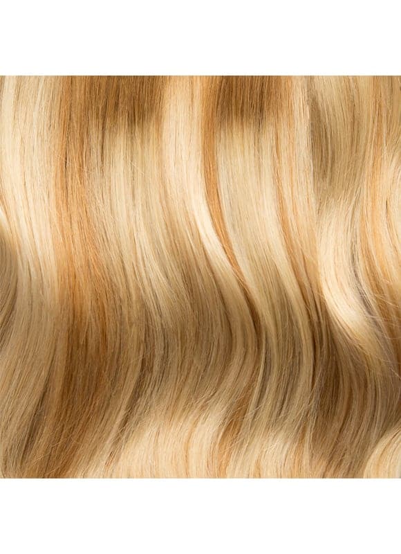 16 inch Full Volume Clip in Hair Extensions Ash Brown & Light Blonde Balayage