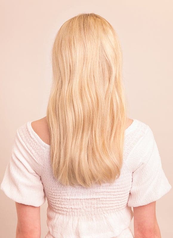 Extensions à Clip Cheveux Blond Doré 60 Cm - Nylon - Longueur Réglable - 36 Mois PAO