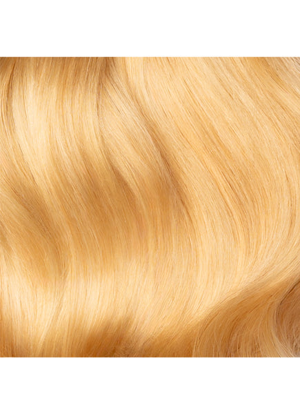 16 inch Full Volume Clip in Hair Extensions Light Blonde with Strawberry Blonde Highlights