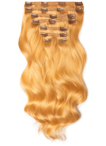 16 inch Full Volume Clip in Hair Extensions #27 Strawberry Blonde