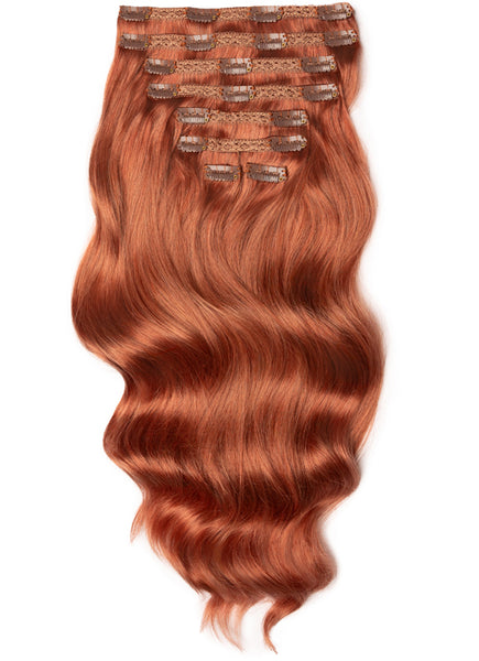 16 inch Full Volume Clip in Hair Extensions #33 Dark Auburn Red