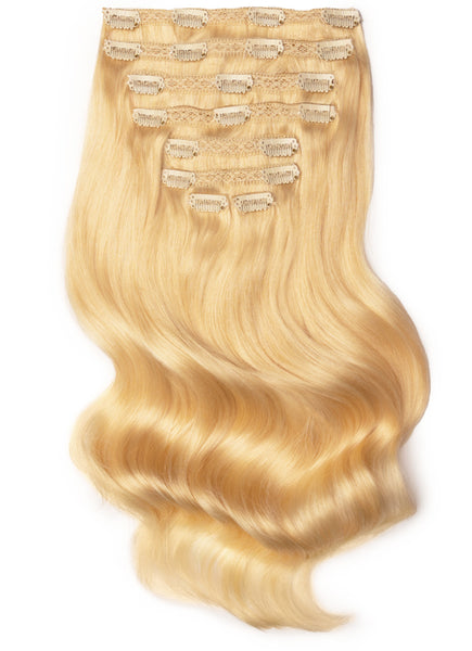 16 Inch Full Volume Clip in Hair Extensions #60 Light Blonde