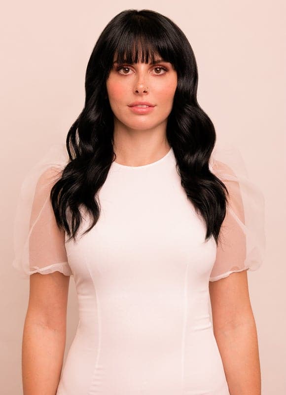 16 inch Full Volume Clip in Hair Extensions #1 Jet Black
