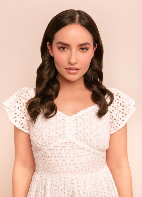 16 inch Full Volume Clip in Hair Extensions #1C Mocha Brown