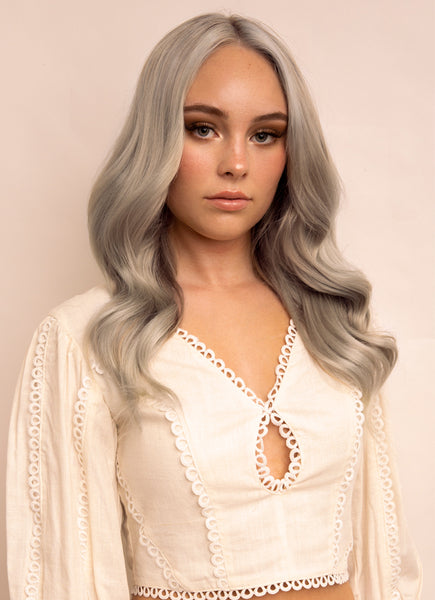 16 inch Ultimate Volume Clip in Hair Extensions Silver