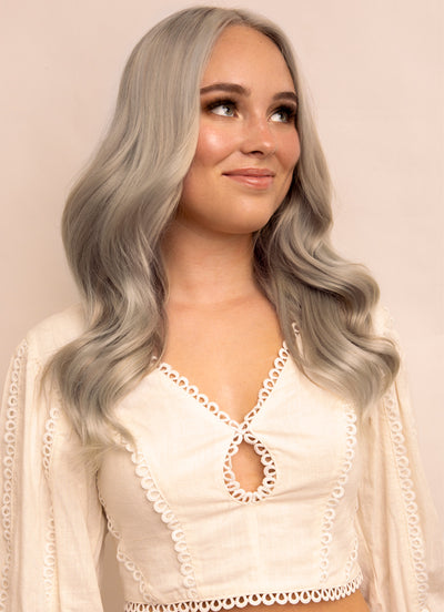 16 inch Ultimate Volume Clip in Hair Extensions Silver