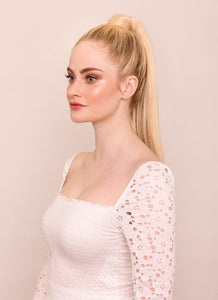 16 inch Clip in Ponytail Extension #60 Light Blonde