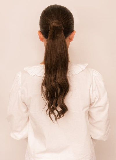 16 inch Clip in Ponytail Extension #1C Mocha Brown
