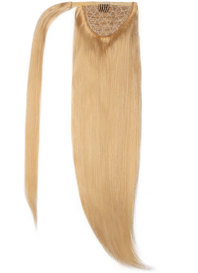 16 inch Clip in Ponytail Extension #613 Bleached Blonde