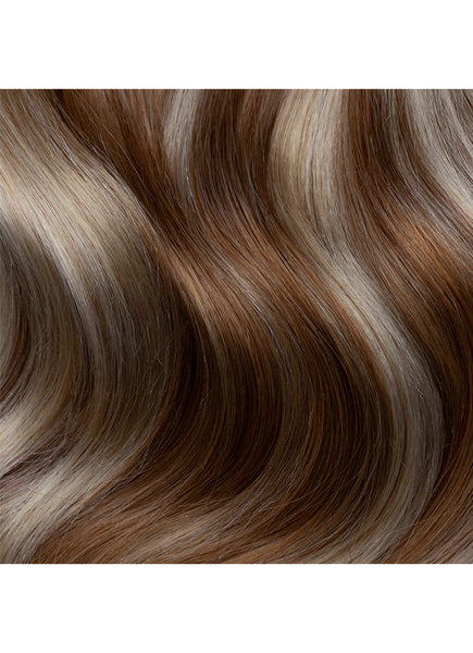 16 inch Full Volume Clip in Hair Extensions Brown & Blonde (Bronde) Balayage