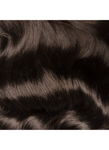16 inch Invisible Wire Hair Extensions in #1B Natural Black