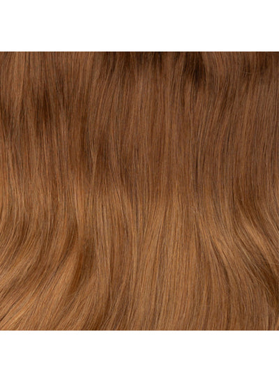 16 inch Invisible Wire Hair Extensions Medium to Light Brown Ombre