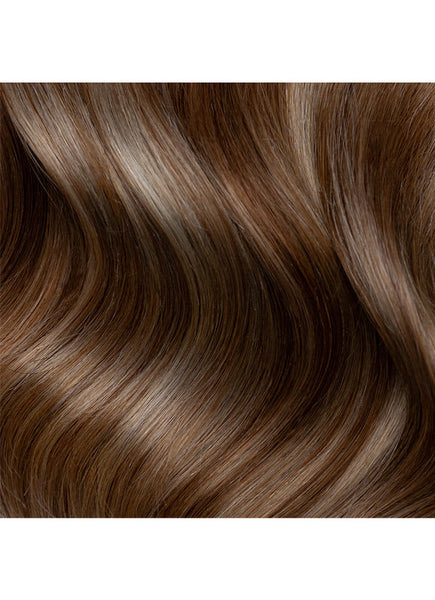 16 inch Invisible Wire Hair Extensions Brown & Blonde (Bronde) Balayage #F4A-4A8A613