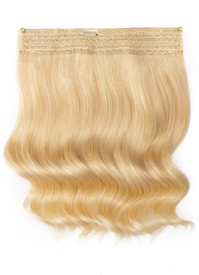 16 inch Invisible Wire Hair Extensions in #60 Light Blonde