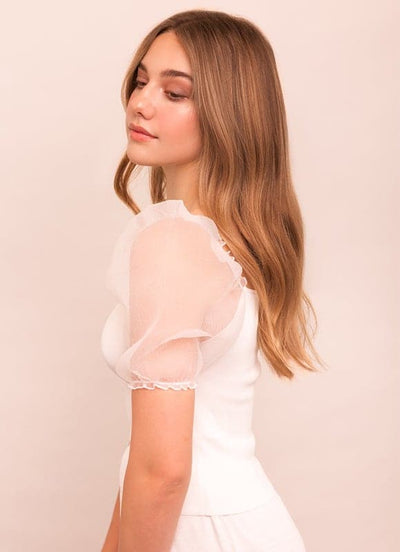 16 inch Invisible Wire Hair Extensions in #8 Chestnut Brown