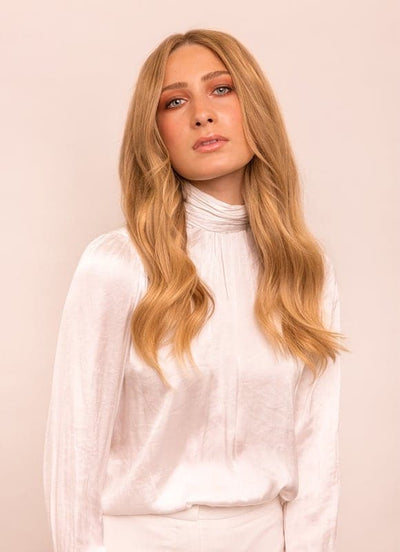 16 inch Invisible Wire Hair Extensions in #16 Light Golden Blonde