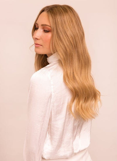 16 inch Invisible Wire Hair Extensions in #16 Light Golden Blonde