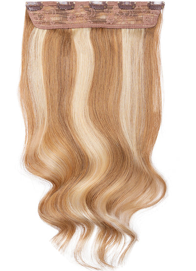 Clip in One Piece/ Volumizer Light Brown with Light Blonde Highlights