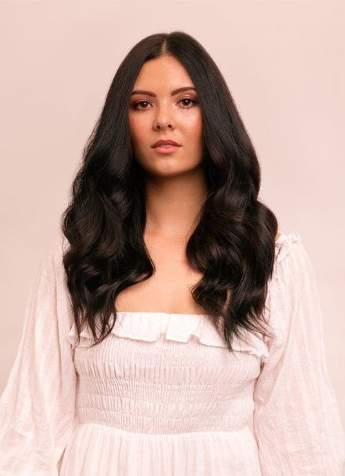 16 inch Ultimate Volume Clip in Hair Extensions #1B Natural Black
