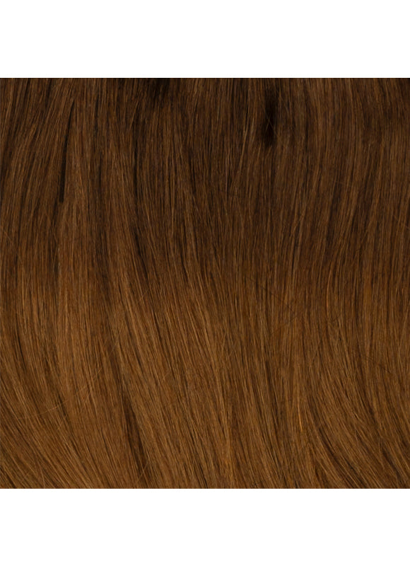 16 inch Ultimate Volume Clip in Hair Extensions Dark to Medium Brown Ombre
