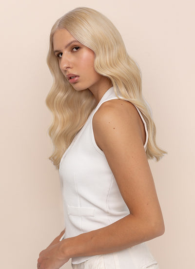 16 inch Ultimate Volume Clip in Hair Extensions Ice Blonde