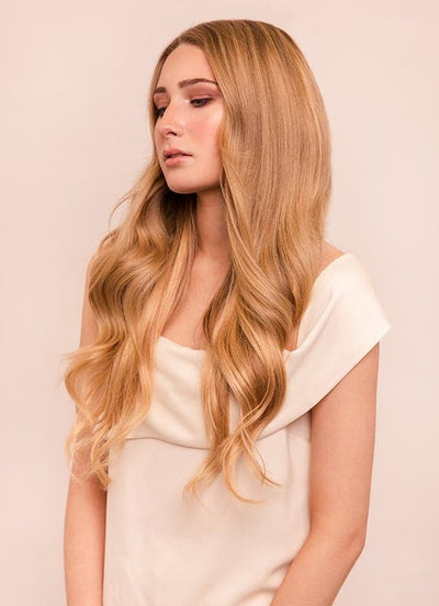 20 inch Remy Tape Hair Extensions #18 Golden Blonde