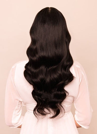 20 inch Remy Tape Hair Extensions #1B Natural Black