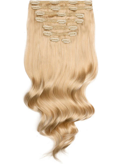 20 inch Full Volume Clip in Hair Extensions #60A Light Ash Blonde