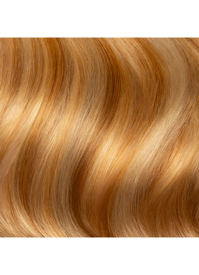 20 inch Deluxe Clip in Hair Extensions Light Brown with Light Blonde Highlights