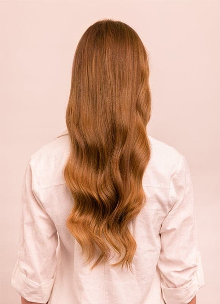 20 inch Deluxe Clip in Hair Extensions #8 Chestnut Brown