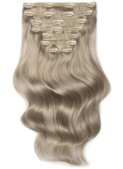 20 inch Deluxe Clip in Hair Extensions Silver