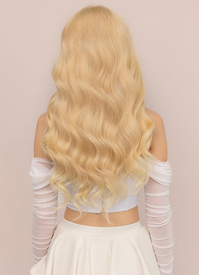 20 inch Deluxe Clip in Hair Extensions #613 Bleached Blonde