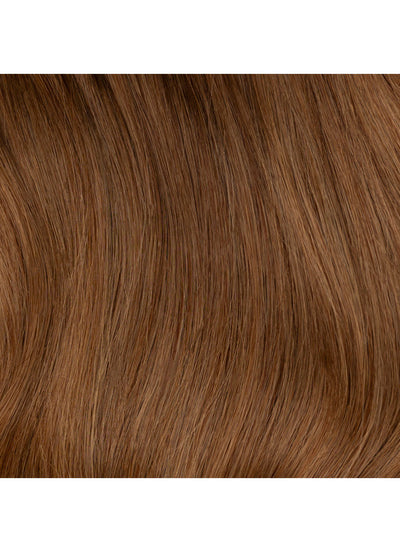 20 inch Full Volume Clip in Hair Extensions Medium to Light Brown Ombre