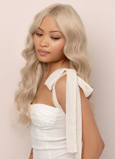 20 inch Full Volume Clip in Hair Extensions Light Grey