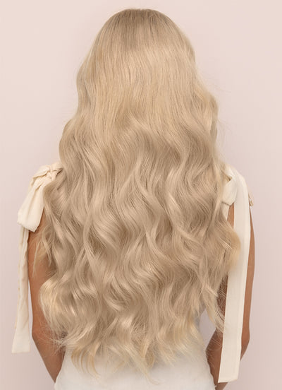 20 inch Full Volume Clip in Hair Extensions Light Grey