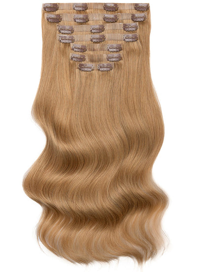 20 inch Seamless Clip in Hair Extensions #18 Golden Blonde