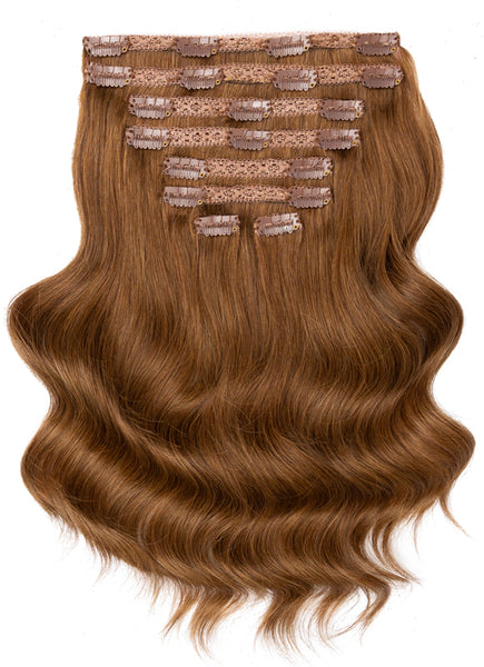 20 inch Ultimate Volume Clip in Hair Extensions  #4 Medium Brown