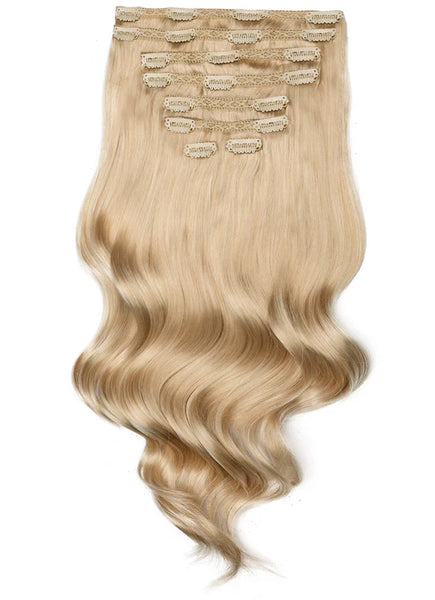 20 Inch Ultimate Volume Clip in Hair Extensions #Ice Blonde