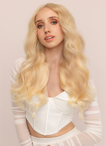 20 inch Ultimate Volume Clip in Hair Extensions  #613 Bleached Blonde