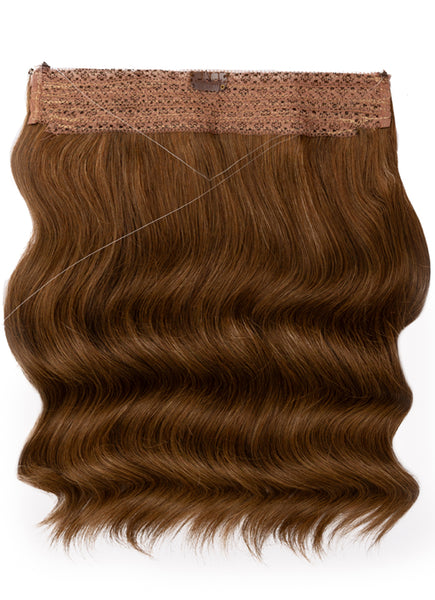 22 Inch Invisible Wire Hair Extensions #4 Medium Brown