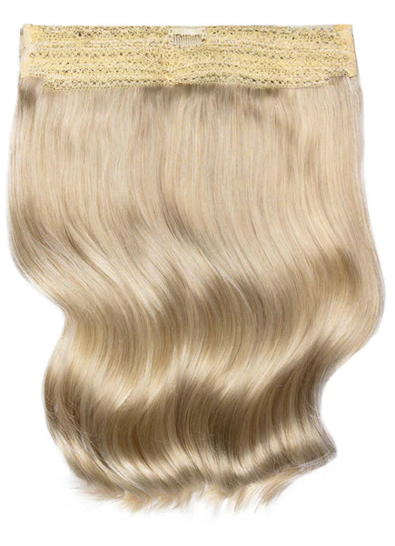 22 inch Invisible Wire Hair Extensions in #60W Platinum Blonde