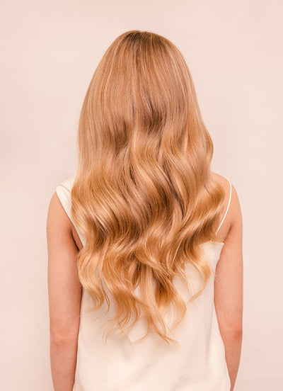 22 inch Invisible Wire Hair Extensions in #16 Light Golden Blonde