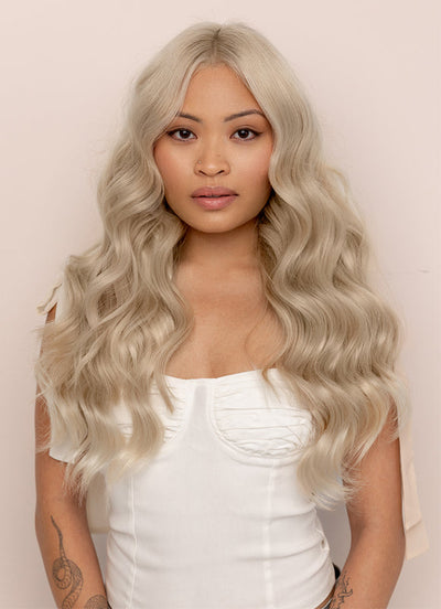 22 inch Invisible Wire Hair Extensions in Light Grey